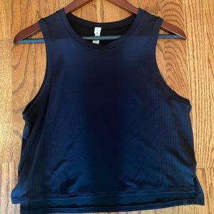 Lululemon Crop Muscle Black Tank Size Small